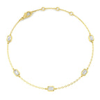 9ct Yellow Gold Emerald Cut Lab Grown Diamond Bracelet 1