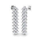 9ct White Gold Round Lab Grown Diamond Earrings 1