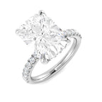 9ct White Gold Cushion Lab Grown Diamond Ring 1