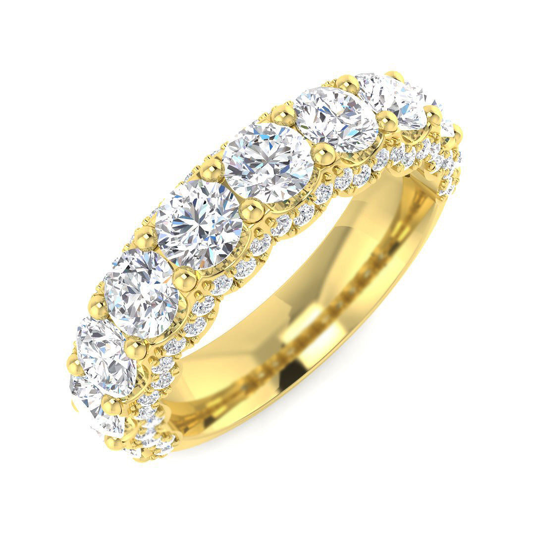 9ct Yellow Gold Round Lab Grown Diamond Ring 1