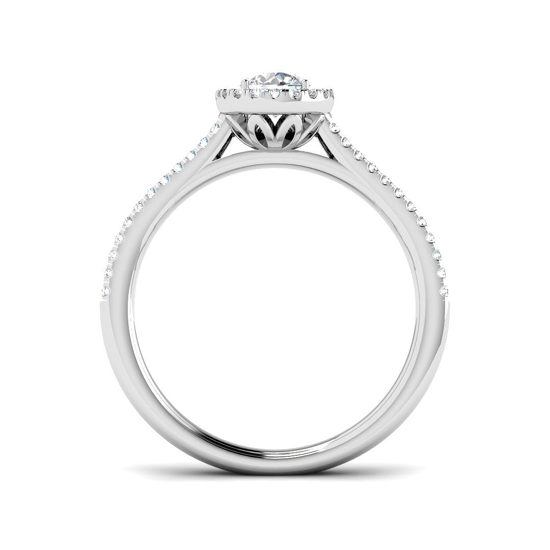 Platinum Round Lab Grown Diamond Ring 2