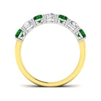 18ct Two Tone Round Emerald and Diamond Ring 2