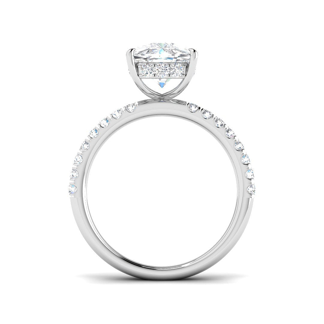 Platinum Cushion Lab Grown Diamond Ring 2