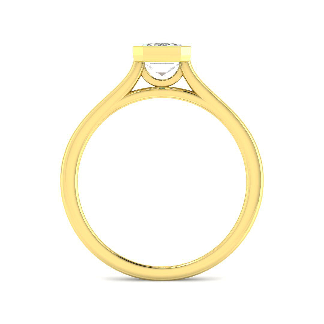 9ct Yellow Gold Radiant Lab Grown Diamond Ring 2