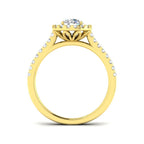 18ct Yellow Gold Round Lab Grown Diamond Ring 2