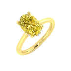9ct Yellow Gold Oval Lab Grown Diamond and Lab Yellow Diamond Ring 1