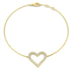 9ct Yellow Gold Round Lab Grown Diamond Bracelet 1