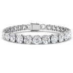18ct White Gold Round Lab Grown Diamond Bracelet 1