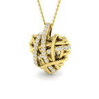 9ct Yellow Gold Round Lab Grown Diamond Pendant 1