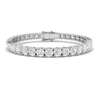 Platinum Round Lab Grown Diamond Bracelet 1