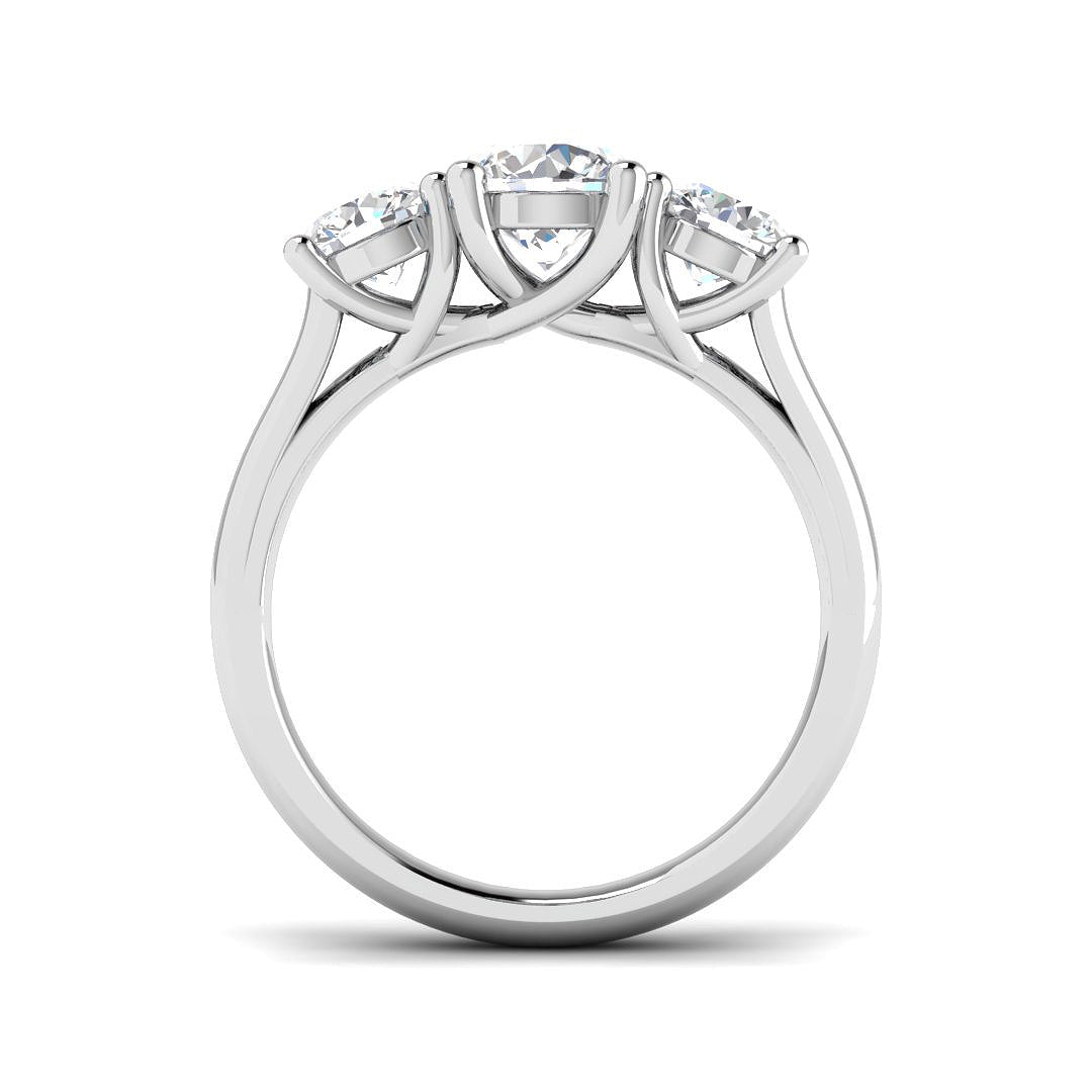 Platinum Round Lab Grown Diamond Ring 2