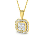 9ct Yellow Gold Round Lab Grown Diamond Pendant 1