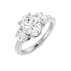 9ct White Gold Oval Lab Grown Diamond Ring 1