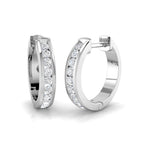 9ct White Gold Round Lab Grown Diamond Earrings 1