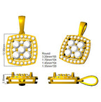 9ct Yellow Gold Round Lab Grown Diamond Pendant 2