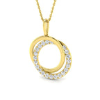 9ct Yellow Gold Round Lab Grown Diamond Pendant 1