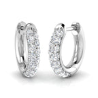 9ct White Gold Round Lab Grown Diamond Earrings 1