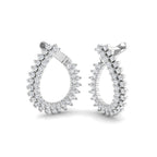 9ct White Gold Round Lab Grown Diamond Earrings 1