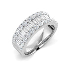 9ct White Gold Baguette Lab Grown Diamond Ring 1