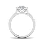 9ct White Gold Oval Lab Grown Diamond Ring 2