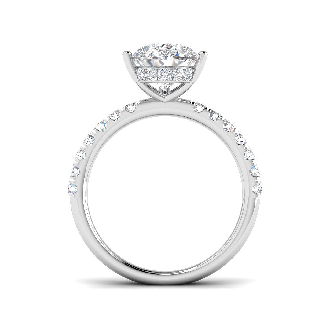 Platinum Pear Lab Grown Diamond Ring 2