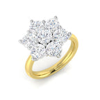 9ct Two Tone Round Lab Grown Diamond Ring 1