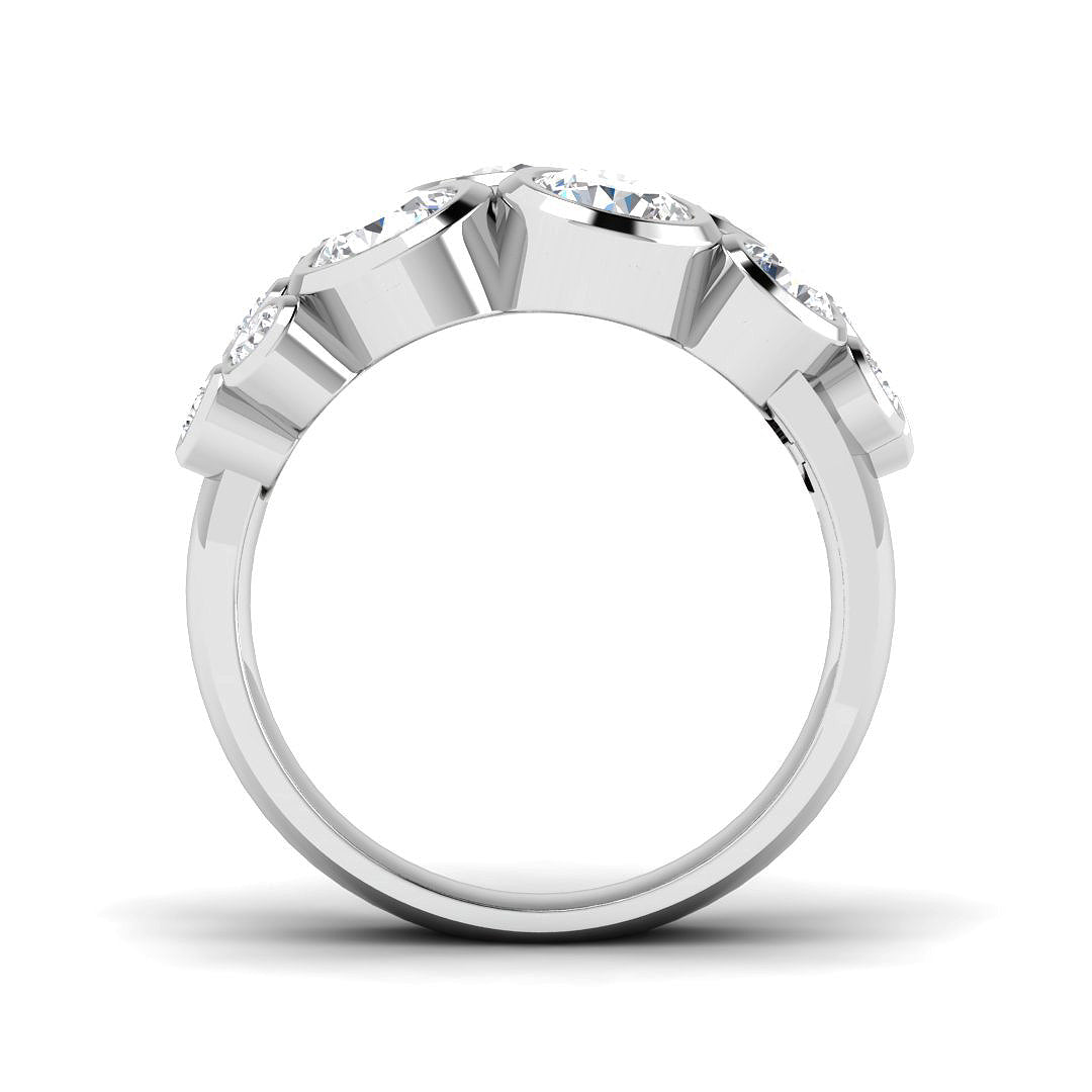 9ct White Gold Round Lab Grown Diamond Ring 2