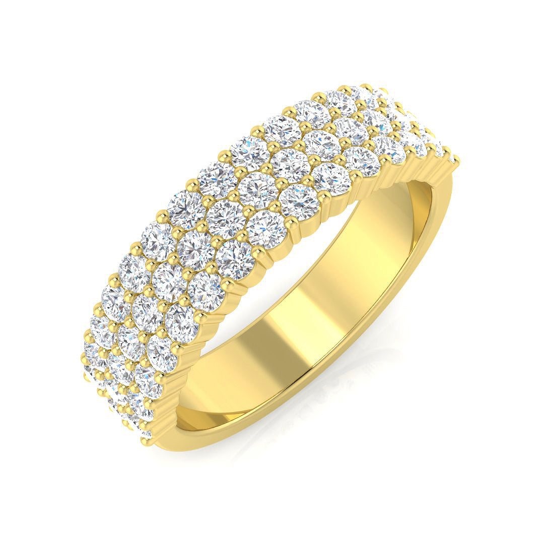 9ct Yellow Gold Round Lab Grown Diamond Ring 1