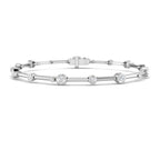 9ct White Gold Round Lab Grown Diamond Bracelet 1