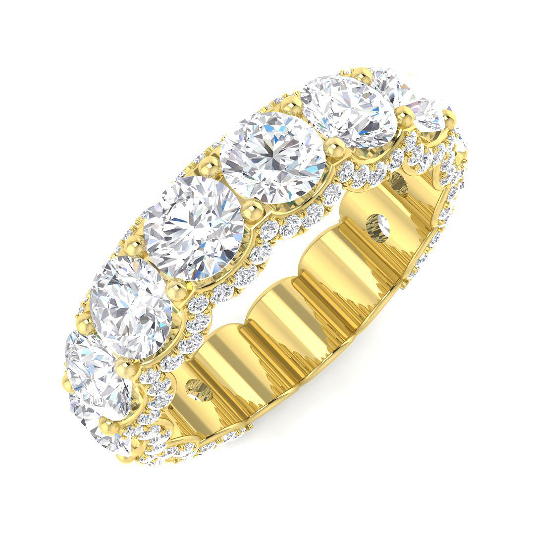 9ct Yellow Gold Round Lab Grown Diamond Ring 1