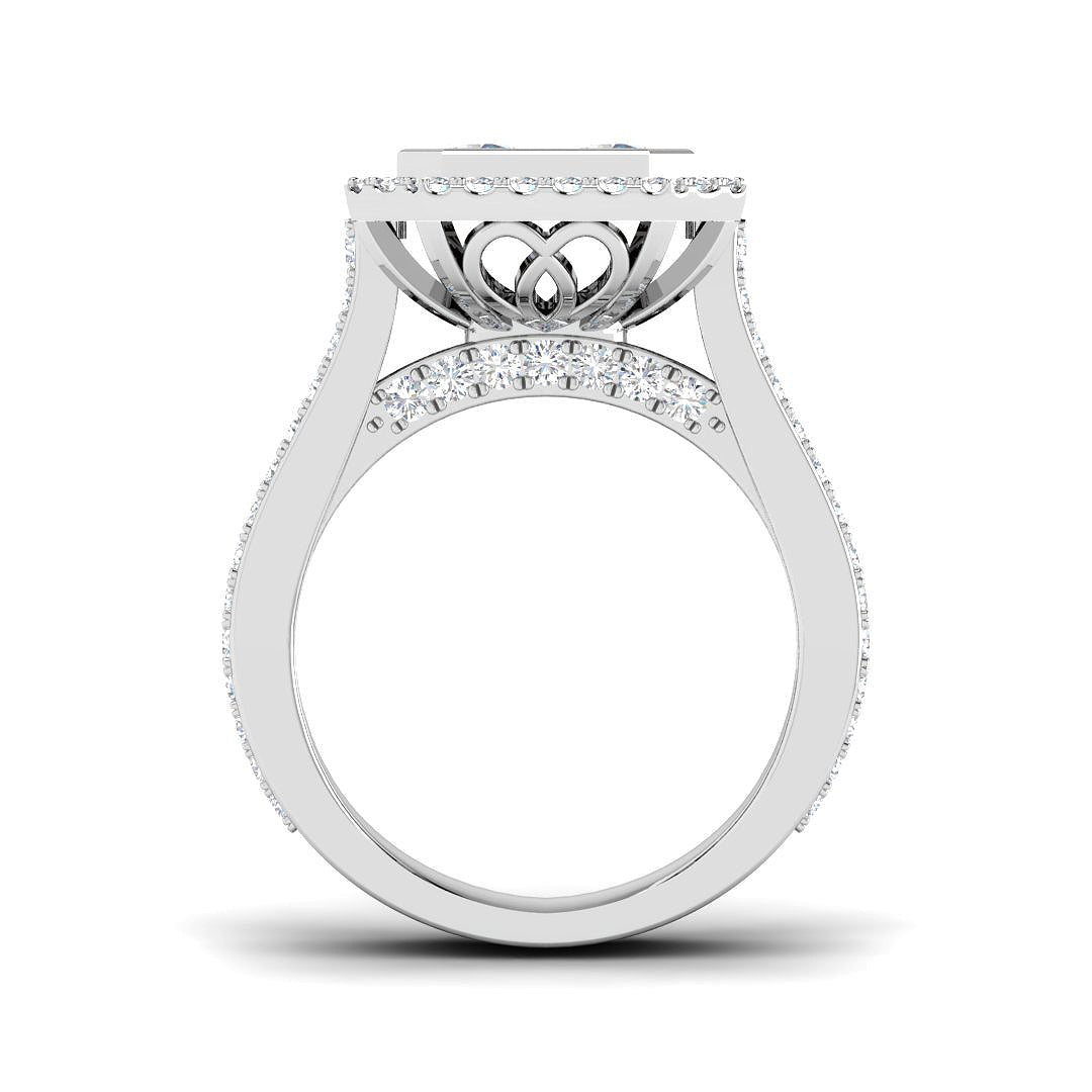 9ct White Gold Round Lab Grown Diamond Ring 2