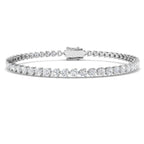 9ct White Gold Round Lab Grown Diamond Bracelet 1