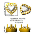 9ct Yellow Gold Heart Lab Grown Diamond Earrings 2