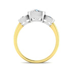 9ct Two Tone Cushion Cvd Old Cut Ring 2