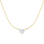 9ct Yellow Gold Heart Lab Grown Diamond Necklace 1
