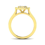 9ct Yellow Gold Round Lab Grown Diamond Ring 2