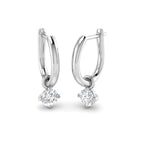 9ct White Gold Round Lab Grown Diamond Earrings 1