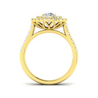 18ct Yellow Gold Round Lab Grown Diamond Ring 2