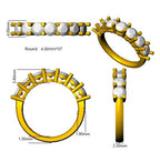 Platinum Round Lab Grown Diamond Ring 2