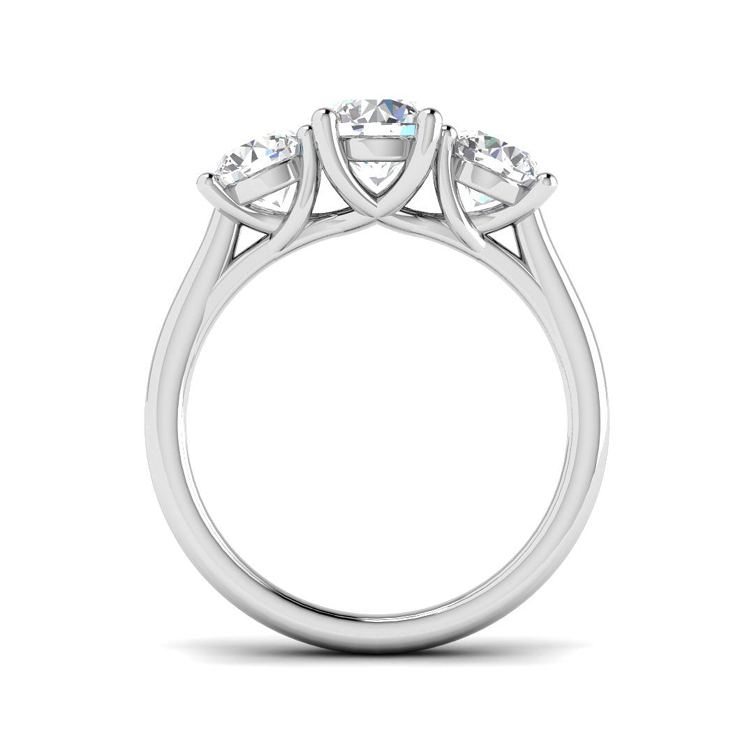9ct White Gold Round Lab Grown Diamond Ring 2