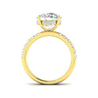 9ct Yellow Gold Round Lab Grown Diamond Ring 2