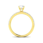 9ct Yellow Gold Emerald Cut Lab Grown Diamond Ring 2