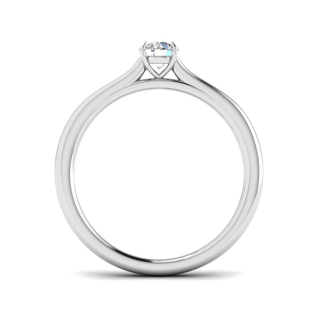 9ct White Gold Round Lab Grown Diamond Ring 2
