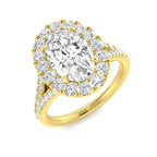 18ct Yellow Gold Oval Lab Grown Diamond Ring 1