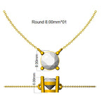 9ct White Gold Round Lab Grown Diamond Necklace 2