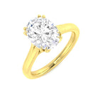 9ct Yellow Gold Oval Lab Grown Diamond Ring 1