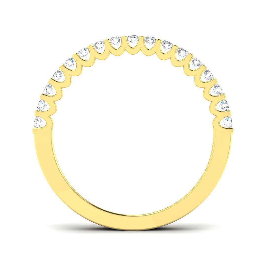 9ct Yellow Gold Round Lab Grown Diamond Ring 2