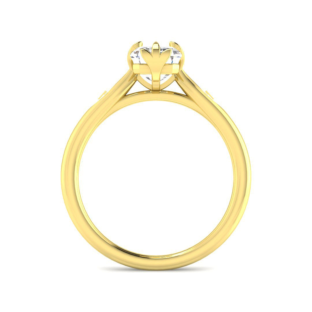 9ct Yellow Gold Radiant Lab Grown Diamond Ring 2