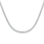 9ct White Gold Round Lab Grown Diamond Necklace 1
