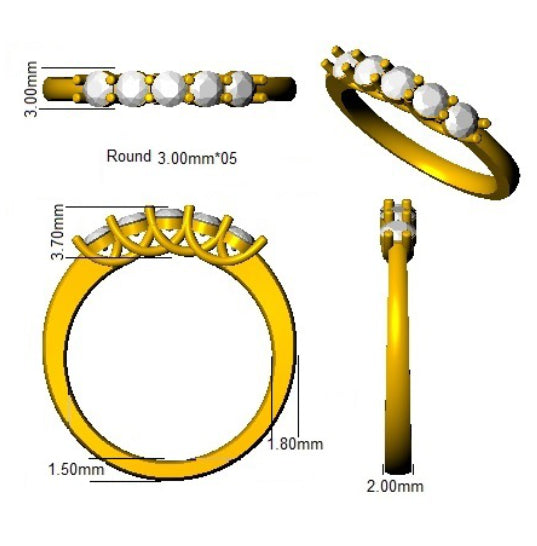 Platinum Round Lab Grown Diamond Ring 2